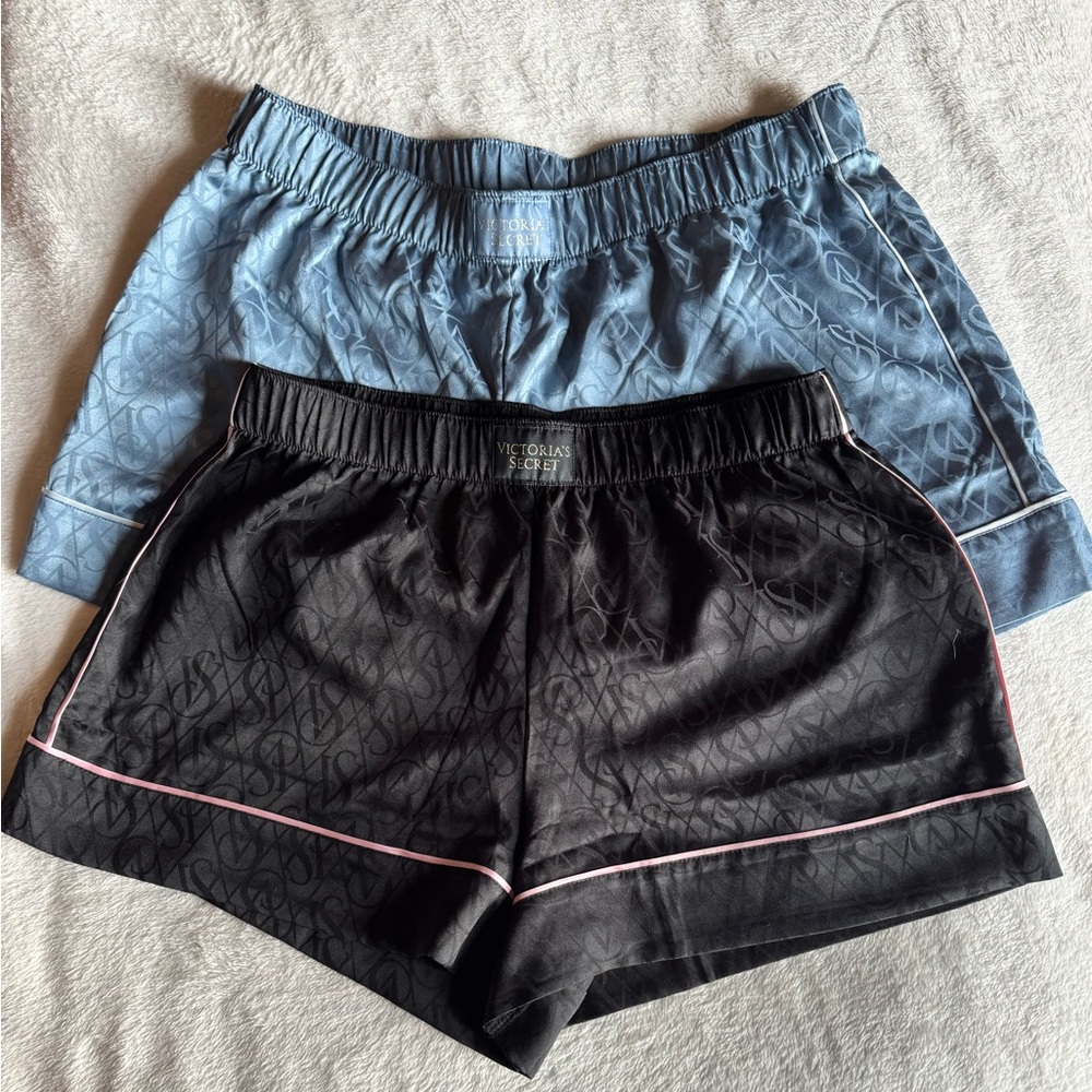 Victoria's Secret Black and Blue Shorts Duo